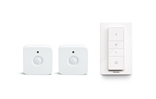 Philips Hue Bewegungssensor Doppelpack inkl. Hue Dimmschalter, Zubehör für Ihr Philips Hue System