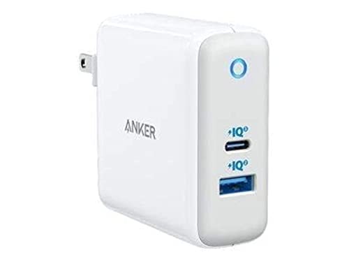 Anker PowerPort+ Atom III Kompaktes 60W PIQ 3.0 & GaN Tech Wandladegerät, Doppel-Port mit PIQ 2.0 USB-A und 45W USB-C, USB-C Laptops, Macbook, iPad Pro, iPhone, Galaxy, Pixel und mehr