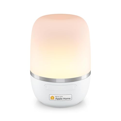 meross RGBWW WLAN LED Nachttischlampe Funktioniert mit Apple HomeKit, Dimmbar Atmosphäre Nachtlampe für Schlafzimmer Wohnzimmer mit USB-Kabel, Funktioniert mit Alexa und Google Home