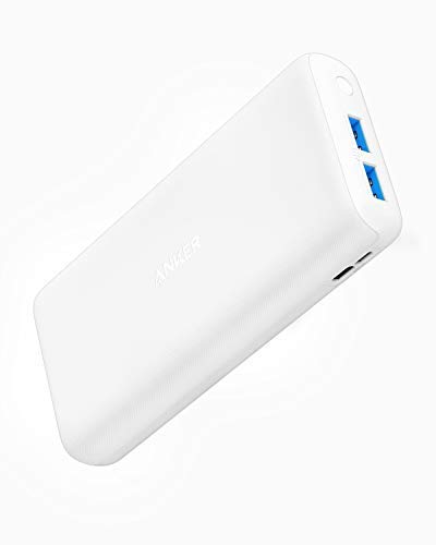 Anker PowerCore Lite 20000mAh Kompakte Powerbank, leistungsstarker Externer Akku, für iPhone X 8 8Plus 7 6S 6Plus, iPad, Samsung Galaxy und viele mehr (Weiß)