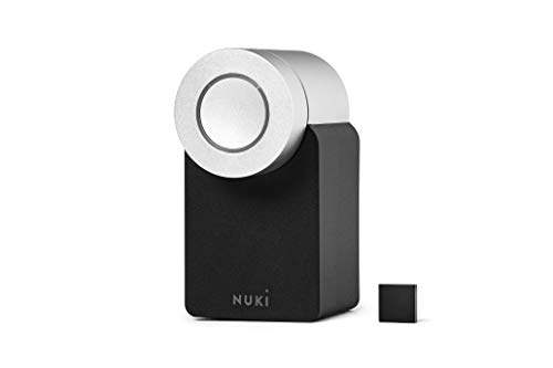 Nuki Smart Lock 2.0, Türsensor, elektronisches Türschloss, sperren via Bluetooth mit dem Smartphone, smartes Türschloss, einfach nachrüstbar, für Fernzugriff Nuki Bridge erforderlich, Nuki Smart Home