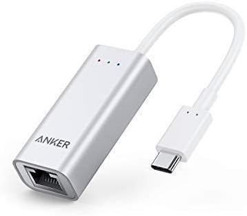 Anker USB-C auf Ethernet Adapter für USB Type-C Geräte inklusive des neuen MacBooks, ChromeBook Pixel und weitere (Silber Aluminium)