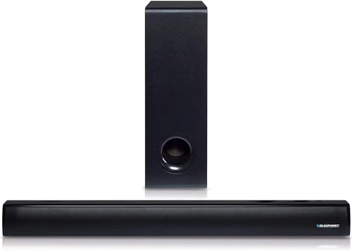 Blaupunkt LS 1825 Soundbar mit Subwoofer 2.1, 60 Watt RMS, kabelloses Bluetooth-Gerät für Streaming, mit Fernbedienung,TV Lautsprecher mit LED Anzeige und Equalizer, opt. Audio Eingang, AUX-IN, HDMI