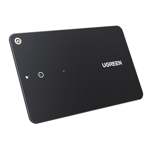 UGREEN Finder Slim kompatibel mit Apple Find My (nur iOS), Bluetooth Tracker, IP68 Wasserdicht, wiederaufladbarer Geldbörsenfinder, SmartTag Tracker Karte für Wallet, Reisepässe, Gepäck