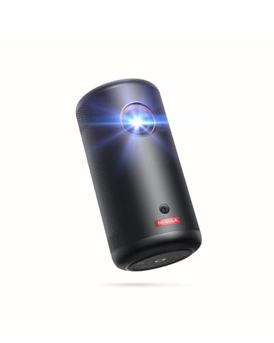 Nebula Capsule3 Mini Beamer, Smart Projektor, 1080p, WLAN, 200 ANSI-Lumen, Tragbarer Beamer, mit GTV, Netflix Vorinstalliert, Dolby Digital, 120-Zoll Bild,integrierter Akku, 2,5 Stunden Spielzeit