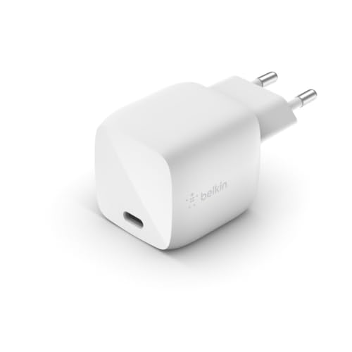 Belkin BoostCharge USB-PD-GaN-Ladegerät, 30 W (USB-C-Schnellladegerät für iPhone 13, 13 Pro, 13 Pro Max, 13 mini und ältere Modelle, MacBook Air, iPad Pro, Pixel, Galaxy etc.)