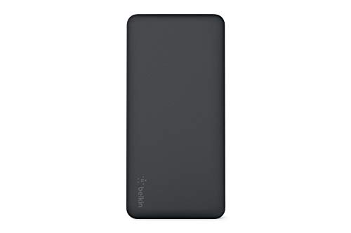 Belkin portable Pocket Powerbank 15K, Schnellladen (zertif. Sicherheit für iPhone 12, 12 Pro, 12 Pro Max, 12 mini, 11, 11 Pro/Pro Max, X, XS, XS Max, iPad, Samsung Galaxy S10/S10+/S10e) – Schwarz