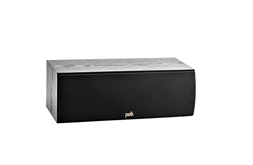 Polk Audio T30 Center Lautsprecher, HiFi Lautsprecher für Musik und Heimkino Sound, 20 - 100 Watt, 8 Ohm, 55Hz – 24kHz, Black