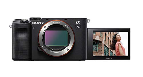 Sony Alpha 7C Spiegellose E-Mount Vollformat-Digitalkamera ILCE-7C (24,2 MP, 7,5cm (3 Zoll) Touch-Display, Echtzeit-AF) Body - schwarz