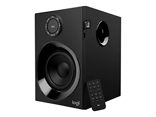 Logitech Z607 5.1 Surround Sound Lautsprecher, Bluetooth, CINCH, 160 W Spitzenleistung, Fernbedienung, kompatibel mit Computern, PCs, Fernsehern, Telefonen und Tablets, EU Stecker - Schwarz