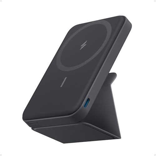 Anker 622 Magnetische Kabellose Powerbank (MagGo), 5000mAh Klappbare Magnetische Powerbank mit USB-C für iPhone 14/13/12, Interstellar