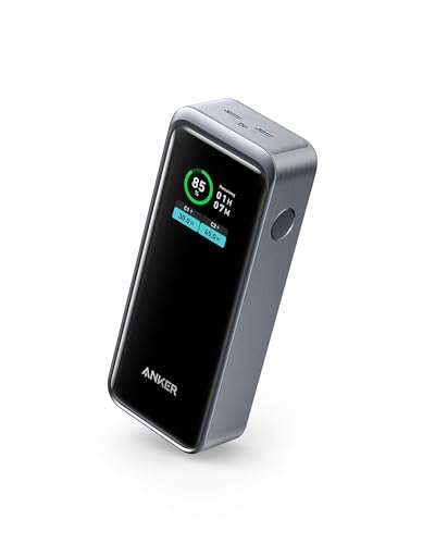 Anker Prime Powerbank, 12.000mAh 2-Port Ladegerät mit 130W Leistung, Smartes Display, Kompatibel mit iPhone 14/13 Serie, Galaxy, MacBook, Dell, und mehr (Ladestation Nicht im Lieferumfang)