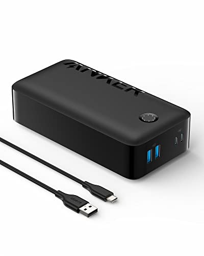 Anker Portable Charger, 347 Powerbank (PowerCore 40K), 40000mAh Akku mit USB-C Ladeport, Kompatibel mit MacBook, iPhone 13 / Pro/Pro Max/Mini, Samsung Galaxy, iPad, AirPods, Schwarz