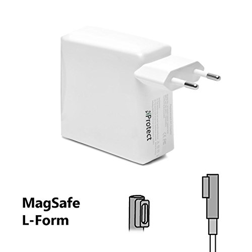 iProtect Ladegerät Netzteil 60 Watt kompatibel mit Apple MacBook mit MagSafe 2,5 Meter-Kabel Netzanschluss Weiß