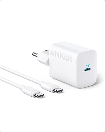 30W USB-C Ladegerät, Anker 312 USB-C Netzteil, Kompaktes High-Speed Schnellladegerät für iPhone 14/13/12 Serie, Samsung S23, MacBook Air, Pixelbook, iPad Pro und weitere (inkl. 1,5m Ladekabel)