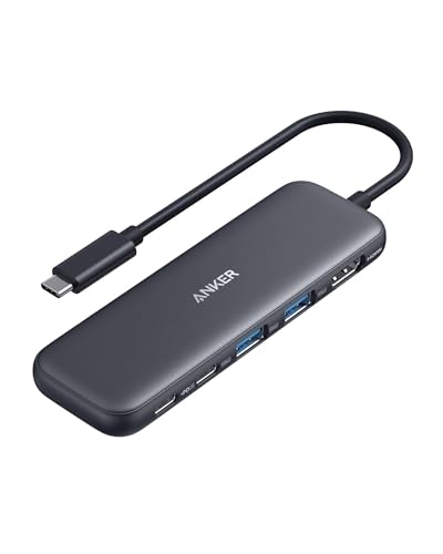 Anker USB C Hub, 332 USB-C Hub (5-in-1) mit 4K-HDMI-Display, 5 Gbit/s Datenanschluss und 2 USB-A-Anschlüssen für MacBook Pro, Air, Dell XPS, Lenovo Thinkpad, HP Laptops und mehr