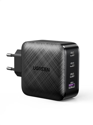 UGREEN USB C Ladegerät 65W USB C Netzteil 4 Ports GaN Charger PD Ladegerät kompatibel mit MacBook Pro/Air, iPhone 15/15 Pro/15 Pro Max/14 Pro/13, iPad Pro, S24 Ultra, S24+, S24 usw