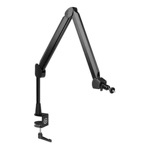 Elgato Wave Mic Arm - Streaming Boom mit Kabelkanälen für einen sauberen Arbeitsplatz, Tischklemme, ¼