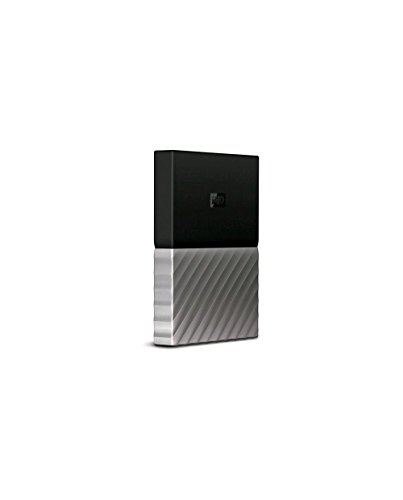 WD My Passport Ultra 2 TB, mobile externe Festplatte (6,4 cm / 2,5 Zoll), mit Kennwortschutz, Metallic-Oberfläche schwarz/gunmetal metallic, WDBFKT0020BGY-WESN