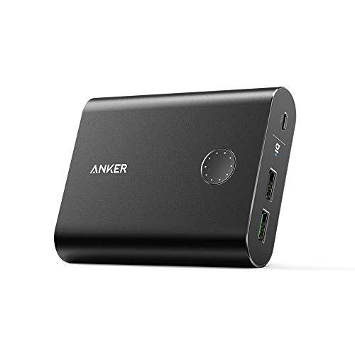 Anker PowerCore+ 13400mAh Powerbank Externer Akku mit Quick Charge 3.0, Premium Aluminium Hülle mit Qualcomm Quick Charge Ausgang für iPhone, iPad, Samsung und weitere (Schwarz)