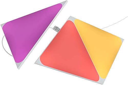 Nanoleaf Shapes Triangle Erweiterungspack, 3 zusätzliche Dreieckigen LED Panels - Smarte Modulare RGBW WLAN 16 Mio. Farben Wandleuchte Innen, Musik & Bildschirm Sync, Funktioniert mit Alexa