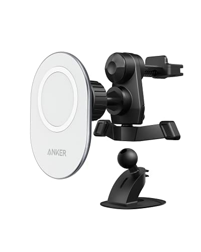 Anker Magnetic Car Mount, Magnetische Handyhalterung iPhone 13&12, Halterung für Entlüfter, Flexibel für Lüftungsschlitz, Geeignet für iPhone 13/13 Pro/Pro Max/13 Mini(Ohne Ladefunktion)