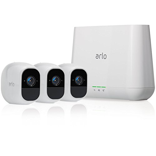 Arlo Pro2 Überwachungskamera & Alarmanlage, 1080p HD, 3er Set, kabellos, Aussen, Bewegungsmelder, Nachtsicht, 130 Grad Blickwinkel, Smart Home,WLAN, 2-Wege Audio, wetterfest, VMS4330P