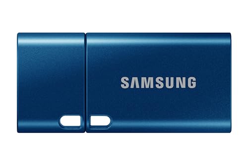 Samsung USB-Stick, USB-C, 256 GB, 400 MB/s Lesen, 110 MB/s Schreiben, USB 3.1 Flash Drive für Notebooks, Tablets und Smartphones, Blue, MUF-256DA/APC