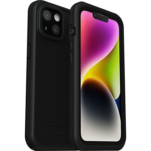 OtterBox Fre Hülle für iPhone 14, mit MagSafe, Wasserdicht (IP68), stoßfest, schmutzabweisend, schlanke Hülle mit integriertem Displayschutz, 5X getestet nach Militärstandard, Schwarz