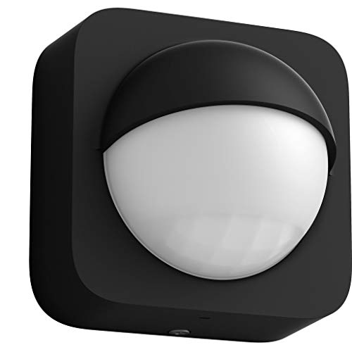 Philips Hue Outdoor Sensor, für den Aussenbereich, integrierter Tageslichtsensor, schwarz, kabellos und batteriebetrieben, steuerbar via App, kompatibel mit Amazon Alexa (Echo, Echo Dot)