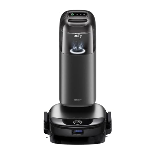 eufy S1 Pro HydroJet Saugroboter mit Wischfunktion, HydroJet Reinigungssystem, Eco-Clean Ozon, Auto- Wischrollenreinigung, 8000Pa, 10-in-1-Station, Hinderniserkennung, Auto-Reinigerdosierung