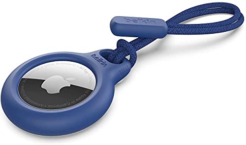 Belkin AirTag Hülle mit Schlaufe (Secure Holder Schutzhülle für Air Tag, Accessoire mit Kratzschutz) – Blau