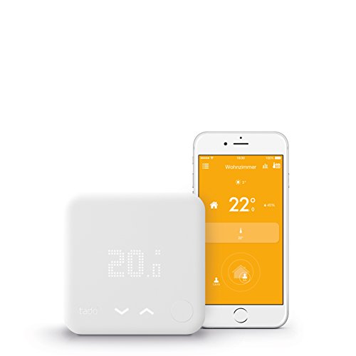 tado° Smartes Thermostat Starter Kit V3 für Wohnungen mit Raumthermostat - Intelligente Heizungssteuerung, kompatibel mit Amazon Alexa, Apple HomeKit, Google Assistant