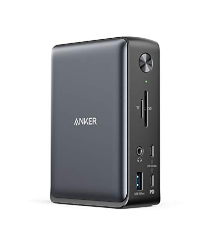 Anker 575 USB-C Docking Station (13-in-1), 85W für Laptops, 18W für Smartphones, 4K HDMI, 1Gbps, USB-A Gen 1, USB-C Gen 2, Ethernet, Audio, SD 3.0