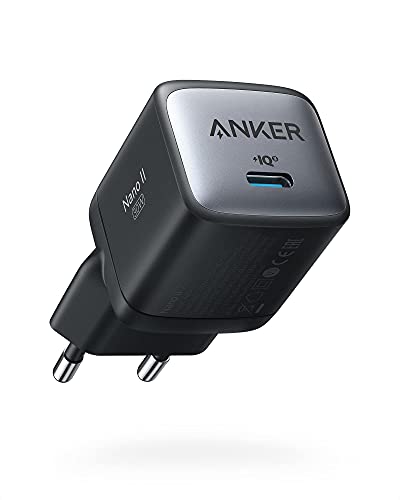 Anker Nano II 30W USB-C Ladegerät Mini Netzteil, GaN II Tech, Kompatibel mit MacBook Air/iPhone 12/12 Mini/12 Pro/Max, Galaxy S21/S21+, Note 20/Note 10, iPad Pro, Pixel, Schwarz