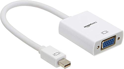 Amazon Basics Mini-DisplayPort-auf-VGA-Monitor-Adapter, Weiß