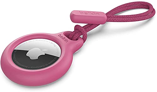 Belkin AirTag Hülle mit Schlaufe (Secure Holder Schutzhülle für Air Tag, Accessoire mit Kratzschutz) – Pink