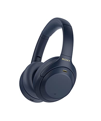 Sony WH-1000XM4 kabellose Bluetooth Noise Cancelling Kopfhörer (30h Akku, Touch Sensor, Schnellladefunktion, optimiert für Amazon Alexa, Headset mit Mikrofon) Midnight Blue