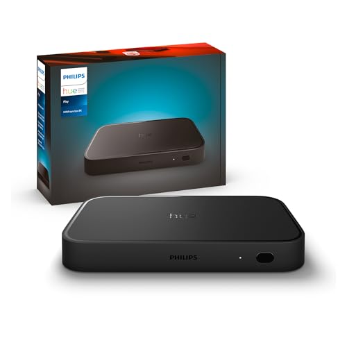 Philips Hue Play HDMI-Synchronisationsbox 8K - Synchronisiert bis zu 10 Hue Lampen mit Games, Filmen und Musik - Erfordert Hue Bridge - Unterstützt Dolby Vision HDR10+