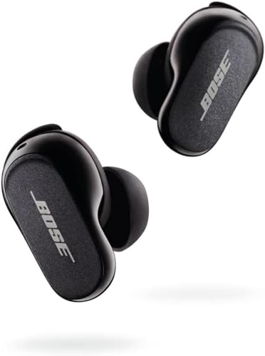 Bose QuietComfort Earbuds II, kabellos, Bluetooth, Noise-Cancelling-In-Ear-Kopfhörer mit individueller Lärmreduzierung und personalisiertem Klang, Schwarz