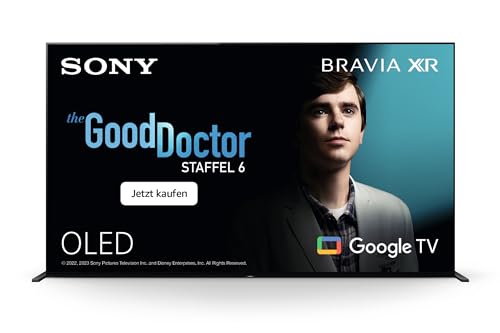 Sony BRAVIA XR, XR-65A90J, 65 Zoll Fernseher, OLED, 4K HDR 120Hz, Google TV, Smart TV, Works with Alexa, TRILUMINOS PRO, 24 + 6M Garantie