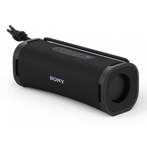 Sony ULT Field 1 - Kabelloser tragbarer Bluetooth-Lautsprecher mit ULT Power Sound, kraftvollem Bass, IP67, wasserdicht, staubdicht, stoßfest, 12h Akku, klare Gesprächsqualität, Outdoor- Schwarz