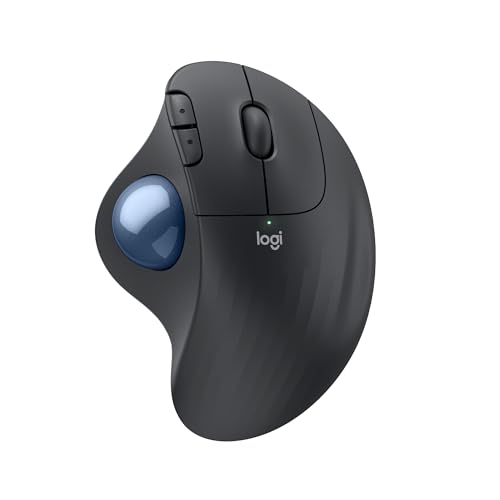 Logitech ERGO M575 Wireless Trackball Maus - Einfache Steuerung mit dem Daumen, flüssige Bewegungen, ergonomisches Design, für Windows, PC & Mac mit Bluetooth- & USB-Funktion - Graphite