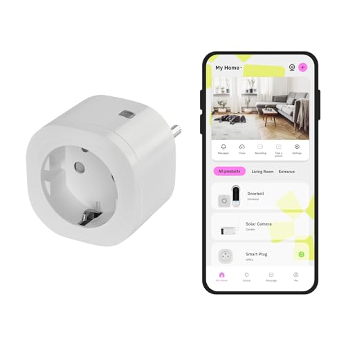 OMAJIN by Netatmo, Smarte Steckdosenzeitschaltuhr mit Energieüberwachung, Fernbedienung, Stromzähler, verzögertem Ausschalten, energiesparend, kein Hub erforderlich, WiFi, 16 A/3 680 W, OSP-SK-01-EC