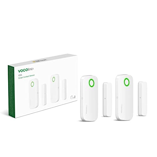 VOCOlink VCVS1-2X VOCOlinc Intelligenter Bluetooth- Kontaktsensor für Türen und Fenster | 2er-Pack | Apple HomeKit | Kompakte Größe 3 x 6,3 x 0,9cm