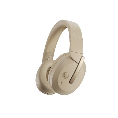 Yamaha YH-E700B Kabellose Over-Ear-Bluetooth-Kopfhörer mit 32 Stunden Akkulaufzeit und Active Noise Cancelling – In Beige