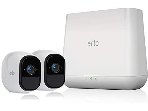 Arlo Pro Überwachungskamera & Alarmanlage, HD, 2er Set, Smart Home, kabellos, Aussen, Nachtsicht, Bewegungsmelder, 130 Grad Blickwinkel, WLAN, 2-Wege Audio, wetterfest, (VMS4230)