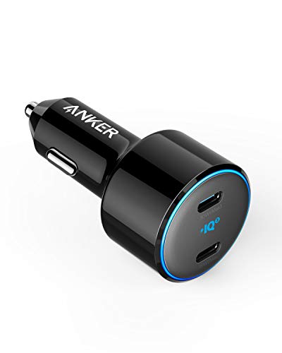 Anker PowerDrive+ III Duo USB-C Autoladegerät, 48W 2-Port PIQ 3.0 Schnellladegerät, mit Power Delivery, für iPhone 11 / 11 Pro / 11 Pro Max / XR / XS / X, Galaxy S10 / S9, Note 9 und mehr