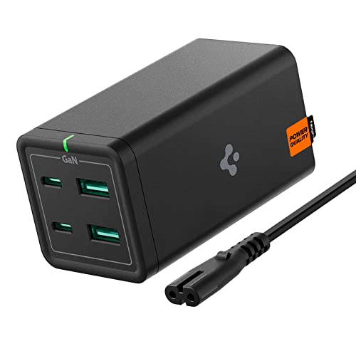 Spigen USB C Ladegerät, 120W GaN Fast 4-Port USB C Ladestation USB-C PD USB-A Fast Charging Hub für MacBook Pro Air iPad iPhone Galaxy HP Dell ASUS Chromebook USB-C Laptop Steam Deck