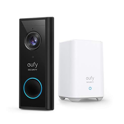 eufy Security Wireless Video Doorbell with Battery, 2K HD, No Monthly Fees, Smart Person Recognition, Two-Way Audio Function, Very Easy Installation